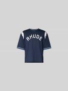 RHUDE Relaxed Fit T-Shirt mit Logo-Print in Marine, Größe L