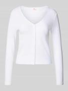 Levi's® Longsleeve in Ripp-Optik mit Knopfleiste in Weiss, Größe XS