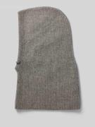 Seeberger Balaclava aus reinem Kaschmir in Strick-Optik in Mittelgrau,...