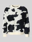 ANOTHER COTTON LAB Strickpullover mit Rundhalsausschnitt in Weiss, Grö...