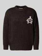 ANOTHER COTTON LAB Strickpullover mit gerippten Abschlüssen in Mittelb...