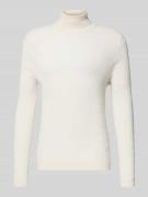 Emporio Armani Rollkragenpullover mit gerippten Abschlüssen in Weiss, ...