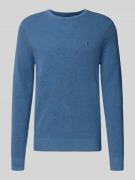 Tommy Hilfiger Regular Fit Strickpullover aus reiner Baumwolle in Petr...