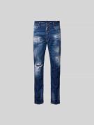 Dsquared2 Skinny Fit Jeans im Used-Look in Dunkelblau, Größe 48