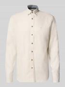 Fynch-Hatton Regular Fit Freizeithemd mit Button-Down-Kragen in Beige,...