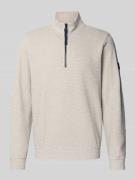 Lerros Sweatshirt mit Stehkragen Modell 'SELANIK' in Offwhite, Größe L