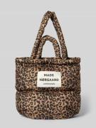 MADS NØRGAARD Tote Bag mit Logo-Patch Modell 'Pillow' in Mittelbraun, ...