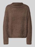 FREE/QUENT Strickpullover mit Rundhalsausschnitt Modell 'Cat' in Taupe...