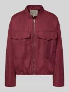 FREE/QUENT Jacke mit Stehkragen Modell 'Flya' in Bordeaux, Größe L