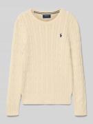 Polo Ralph Lauren Teens Strickpullover mit Zopfmuster und Rundhalsauss...