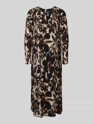 Betty Barclay Midikleid mit Rundhalsausschnitt in Dunkelbraun, Größe 3...