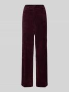 Cambio Wide Fit Cordhose mit Bügelfalten Modell 'Amelie' in Bordeaux, ...
