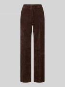 Cambio Wide Fit Cordhose mit Bügelfalten Modell 'Amelie' in Dunkelbrau...