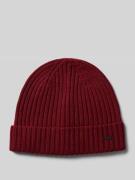 JOOP! Collection Beanie mit Label-Detail Modell 'FRANCIS' in Bordeaux,...