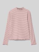 Mango Longsleeve mit Muschelsaum Modell 'turborir' in Rosa, Größe 128