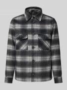 MCNEAL Regular Fit Hemdjacke mit Woll-Anteil in Mittelgrau, Größe XL