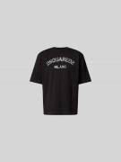 Dsquared2 Loose Fit T-Shirt mit Logo-Print in BLACK, Größe L