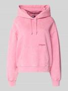 Tommy Jeans Regular Fit Hoodie aus Baumwoll-Mix in Rosa, Größe M