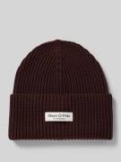 Marc O'Polo Beanie aus reiner Baumwolle in Bordeaux, Größe 1