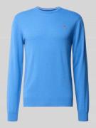 Gant Strickpullover aus reiner Lammwolle mit gerippten Abschlüssen in ...