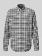 MAERZ Muenchen Freizeithemd mit Knopfleiste in Mittelgrau, Größe 39/40