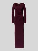 Lipsy Abendkleid mit Raffungen in Dunkelrot, Größe 32
