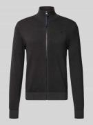 Lerros Strickjacke mit Stehkragen in Anthrazit, Größe S