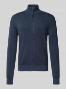 Lerros Strickjacke mit Stehkragen in Dunkelblau, Größe XXXL