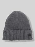 BOSS Mütze aus reiner Schurwolle in Mittelgrau, Größe 1