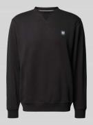 Lerros Sweatshirt mit Label-Patch in Black, Größe S