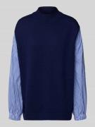 MOS MOSH Strickpullover mit Stehkragen Modell 'Juella' in Marine, Größ...