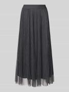 Only Regular Fit Midi-Rock aus Mesh Modell 'LAVINA' in Anthrazit, Größ...