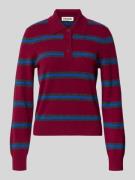 Staud Strickpullover aus reinem Kaschmir in Bordeaux, Größe L