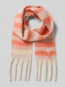 ICHI Schal mit Ausfransungen Modell 'ALARA' in Orange, Größe 1