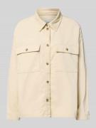 Only Loose Fit Hemdjacke aus reiner Baumwolle Modell 'MOXIE' in Ecru, ...