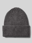 Someday Strickmütze mit breitem Umschlag Modell 'Beky soft' in Hellgra...