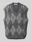 Gestuz Pullunder mit V-Ausschnitt in Anthrazit, Größe L