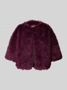 Rinascimento Bolero mit Kunstfellbesatz in Bordeaux, Größe L