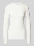 Marc O'Polo Denim Slim Fit Langarmshirt aus Baumwoll-Mix in Weiss, Grö...