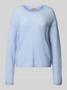 MOS MOSH Strickpullover mit Rundhalsausschnitt Modell 'Mape' in Hellbl...