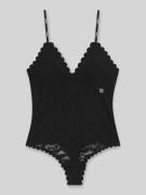 HUGO Wäsche-Body aus Spitze in Black, Größe L