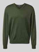 MAERZ Muenchen Strickpullover aus Schurwolle in Oliv, Größe 48