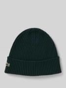 Lacoste Mütze aus reiner Wolle in Dunkelgruen, Größe 1