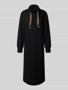 Marc Cain Relaxed Fit Midikleid mit Eingrifftaschen in Black, Größe 34