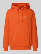 Tommy Jeans Regular Fit Hoodie aus reiner Baumwolle in Orange, Größe L