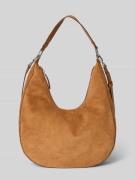 Marc O'Polo Schultertasche aus Rindsvelours in Camel, Größe 1