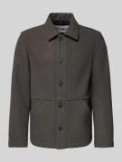 Marc O'Polo Denim Regular Fit Wolljacke mit Umlegekragen in Dunkelbrau...