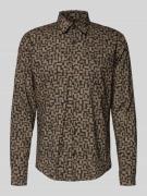 HUGO Slim Fit Freizeithemd aus reiner Baumwolle Modell 'ERMO' in Taupe...