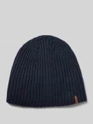 Barts Mütze mit Label-Detail Modell 'WILBERT' in Dunkelblau, Größe 1
