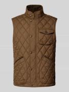 Polo Ralph Lauren Weste mit Stehkragen in Beige, Größe L